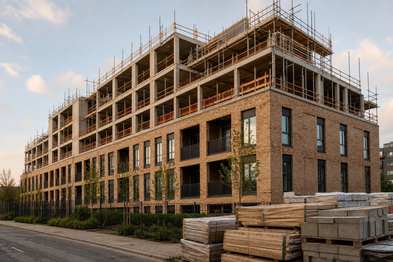 Partially completed UK residential development representing layered mezzanine finance