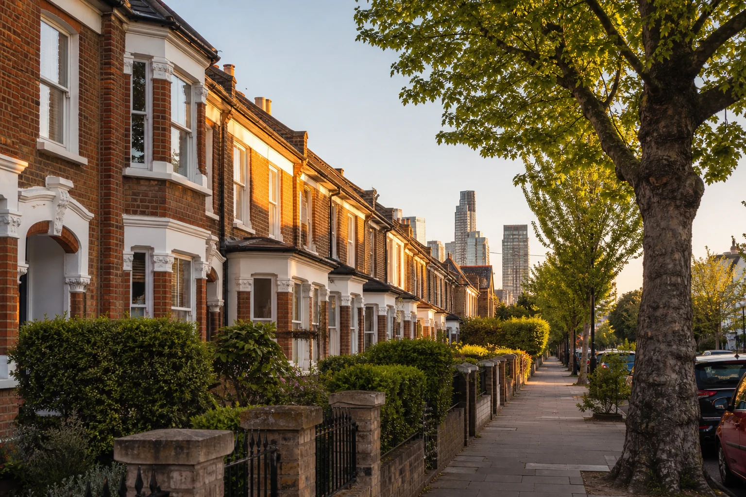 Leafy South East London street lined with attractive Victorian terraced homes